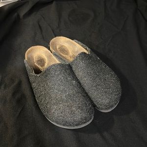 Birkenstock Gray Wool Mules